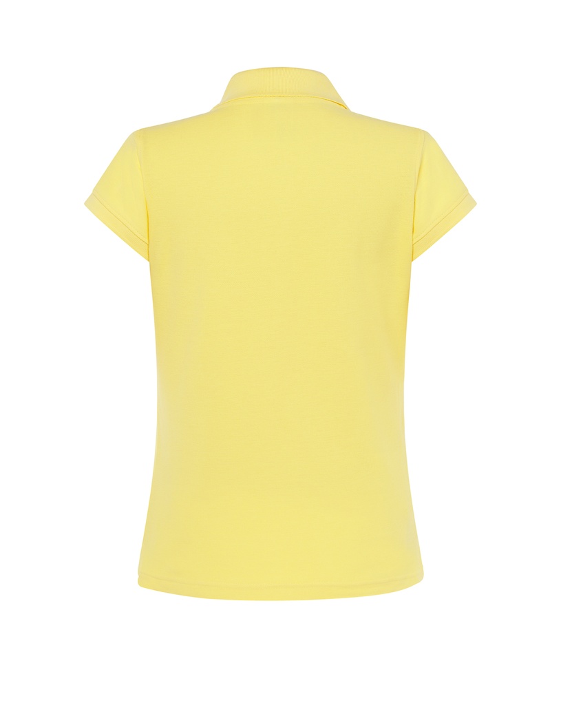 Damska koszulka polo Slim z krótkim rękawem - Light Yellow