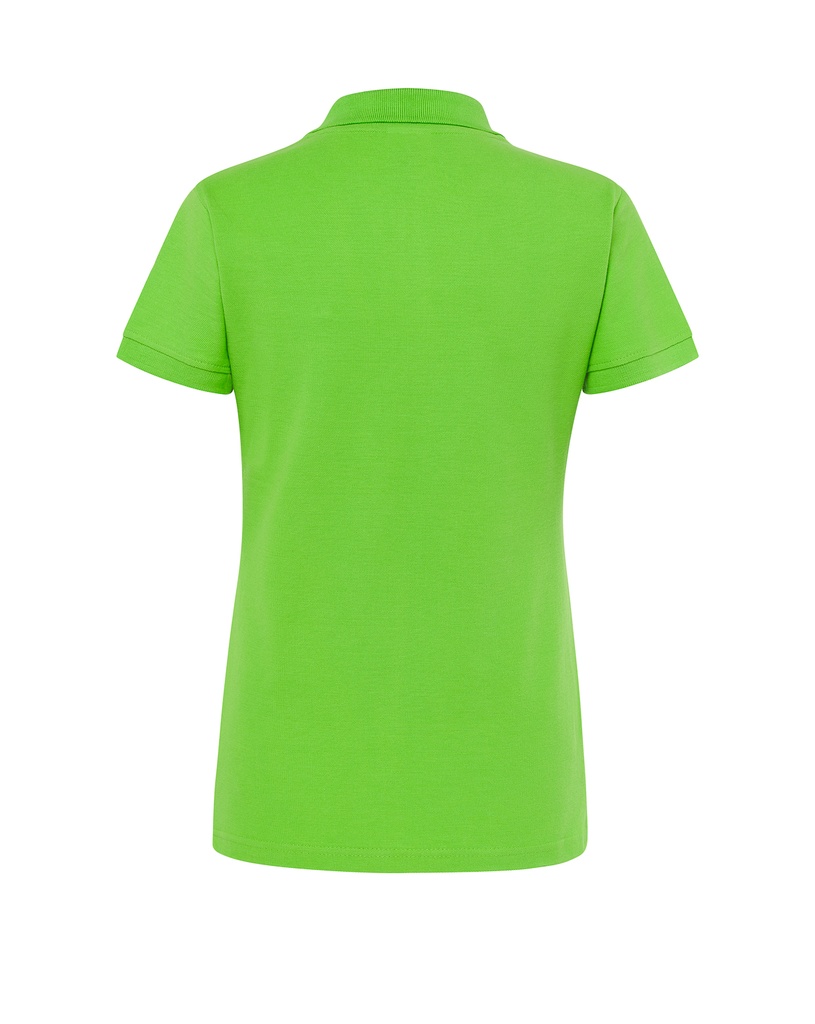 Damska koszulka polo Slim z krótkim rękawem - Lime