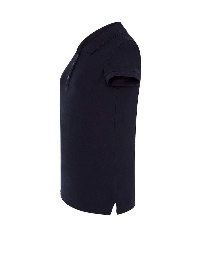 Damska koszulka polo Slim z krótkim rękawem - Navy
