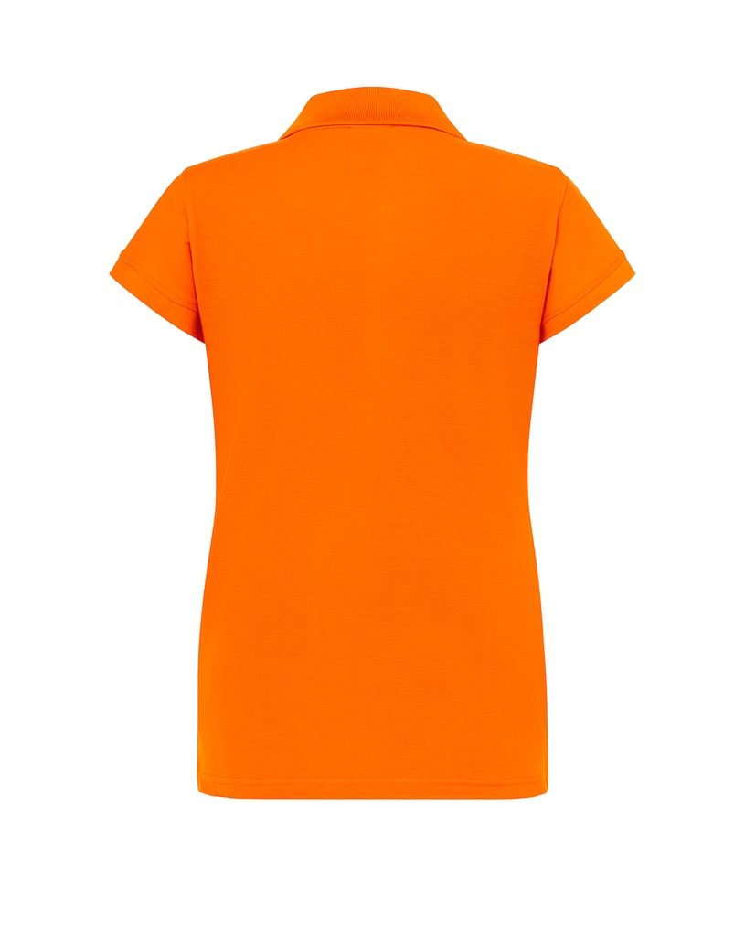 Damska koszulka polo Slim z krótkim rękawem - Orange
