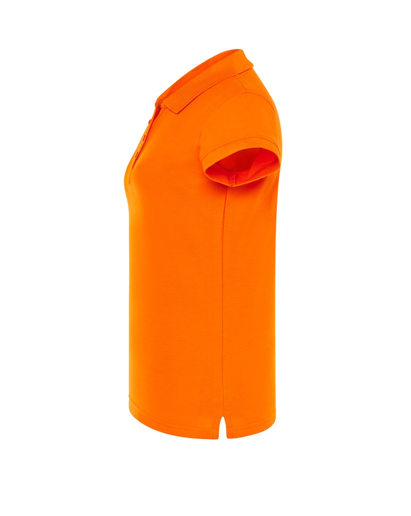 Damska koszulka polo Slim z krótkim rękawem - Orange