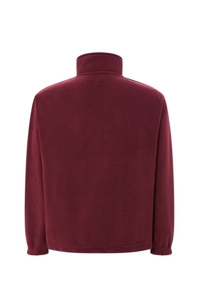 Męska bluza polarowa z zamkiem - Burgundy