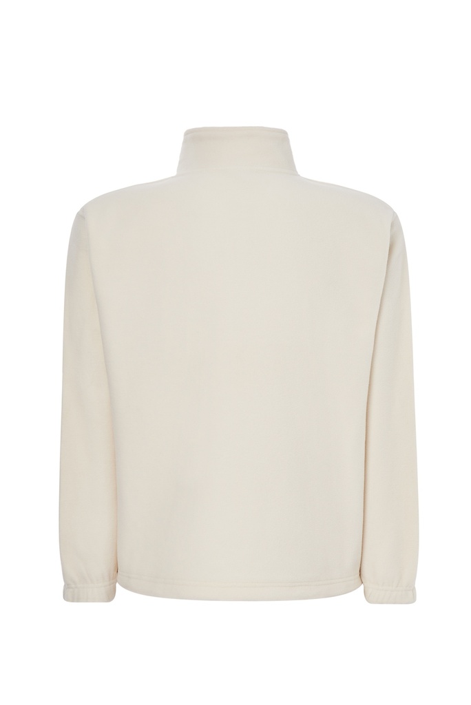 Męska bluza polarowa z zamkiem - Off White