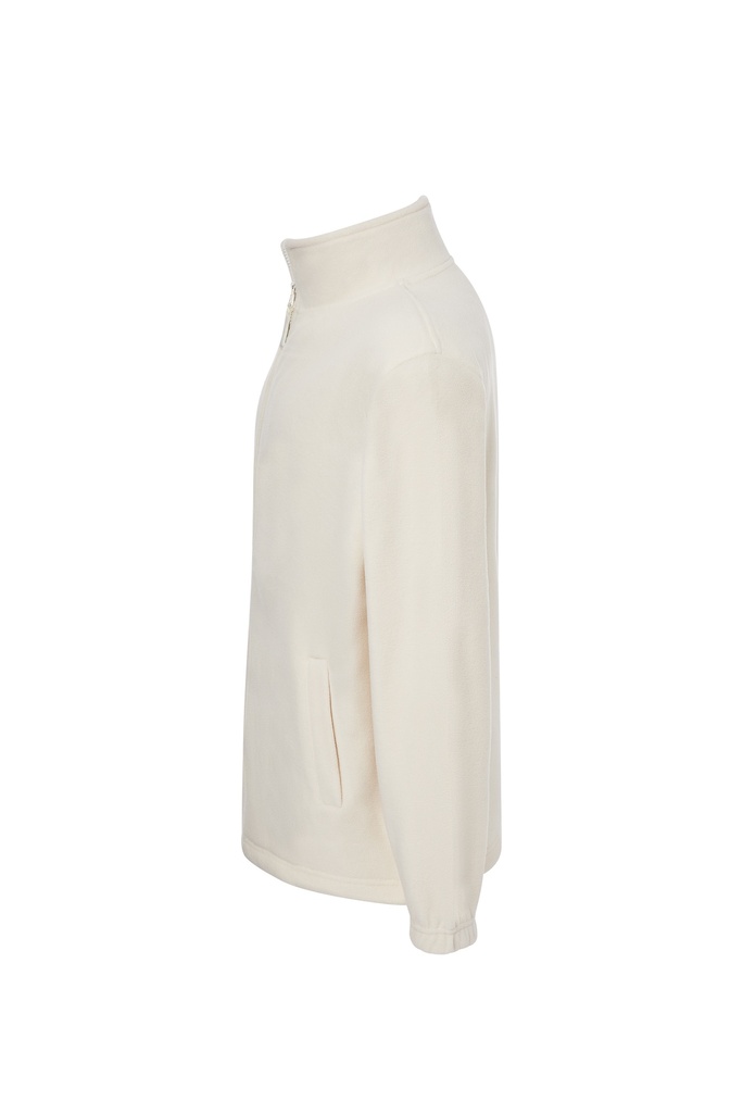 Męska bluza polarowa z zamkiem - Off White