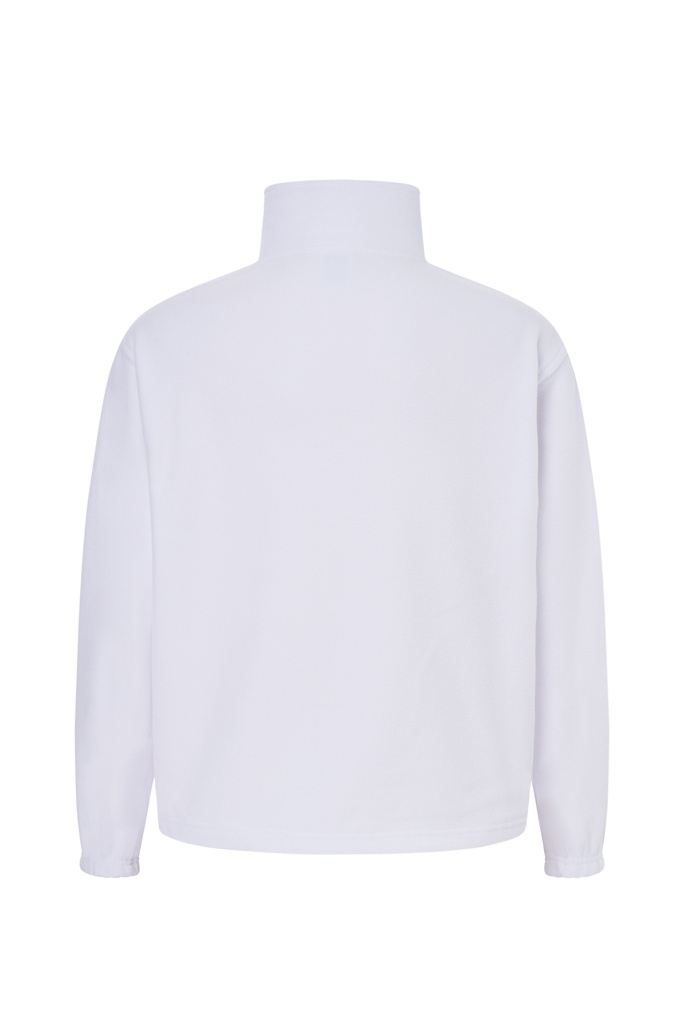 Męska bluza polarowa z zamkiem - White