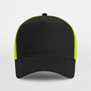 Czapka Trucker Snapback 5-Panelowa - Black & Lime Green