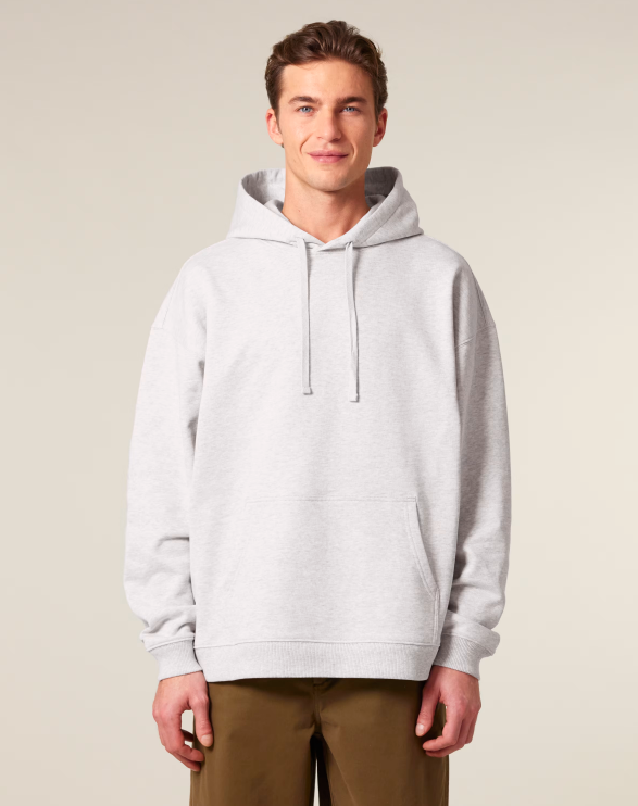 Oversize bluza z kapturem - Cool Heather Grey