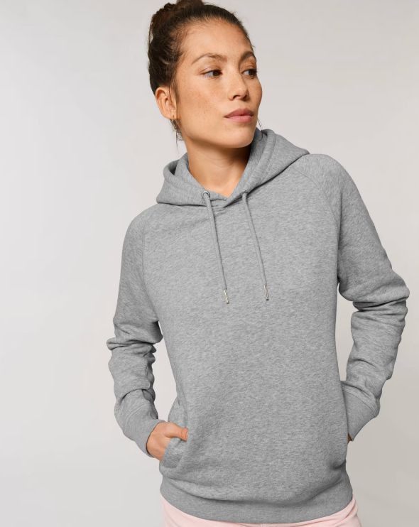 Unisexowa bluza z kapturem i kieszeniami po bokach - Heather Grey