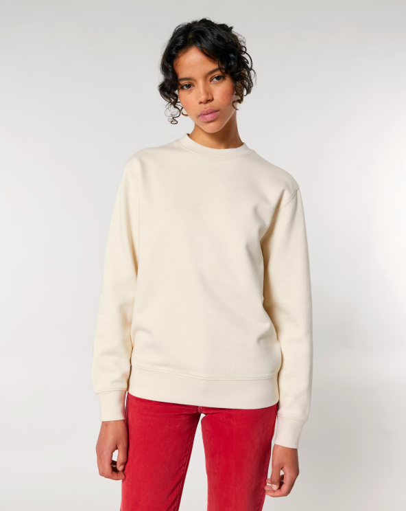 Unisexowa ikoniczna bluza z okrągłym dekoltem - Natural Raw