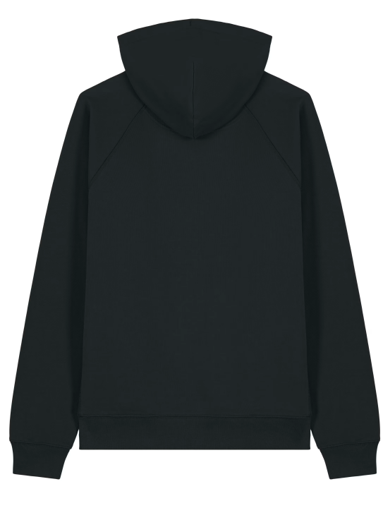 Unisexowa luźna bluza raglanowa z kapturem - Black