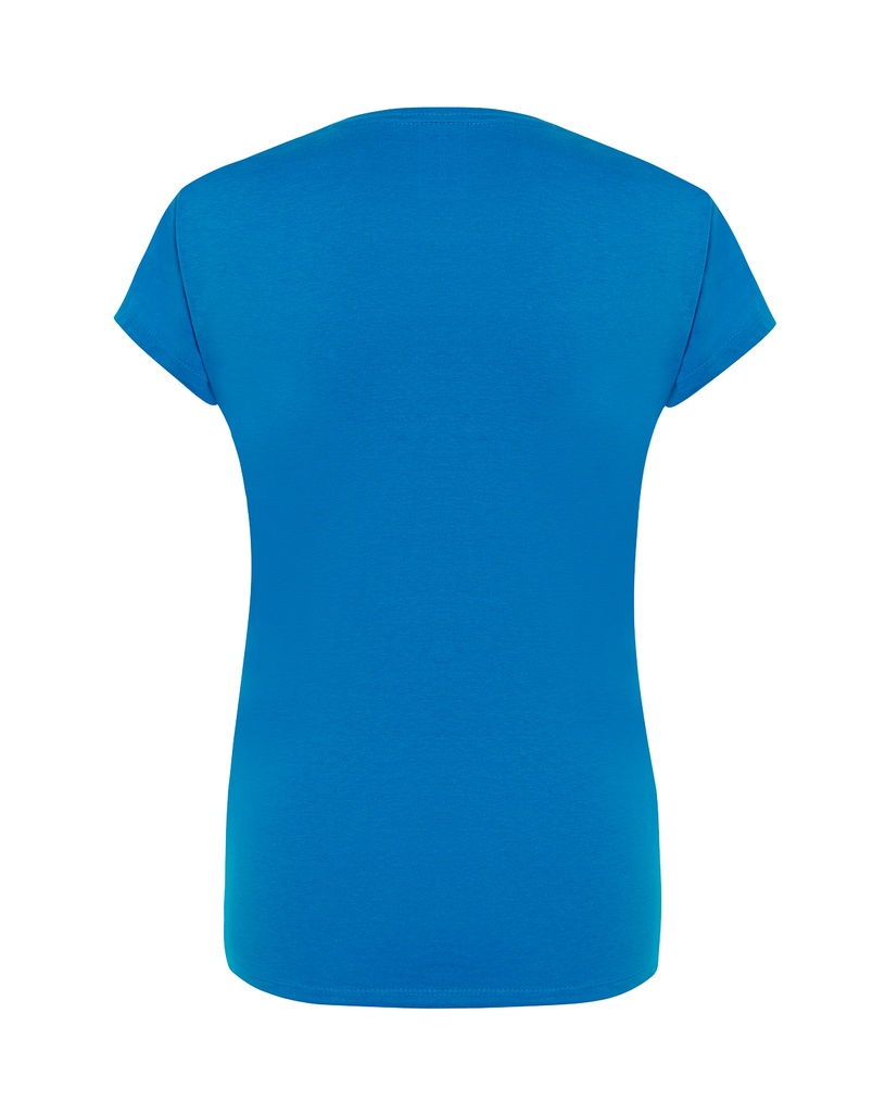 Damski t-shirt slim z krótkim rękawem - Aqua