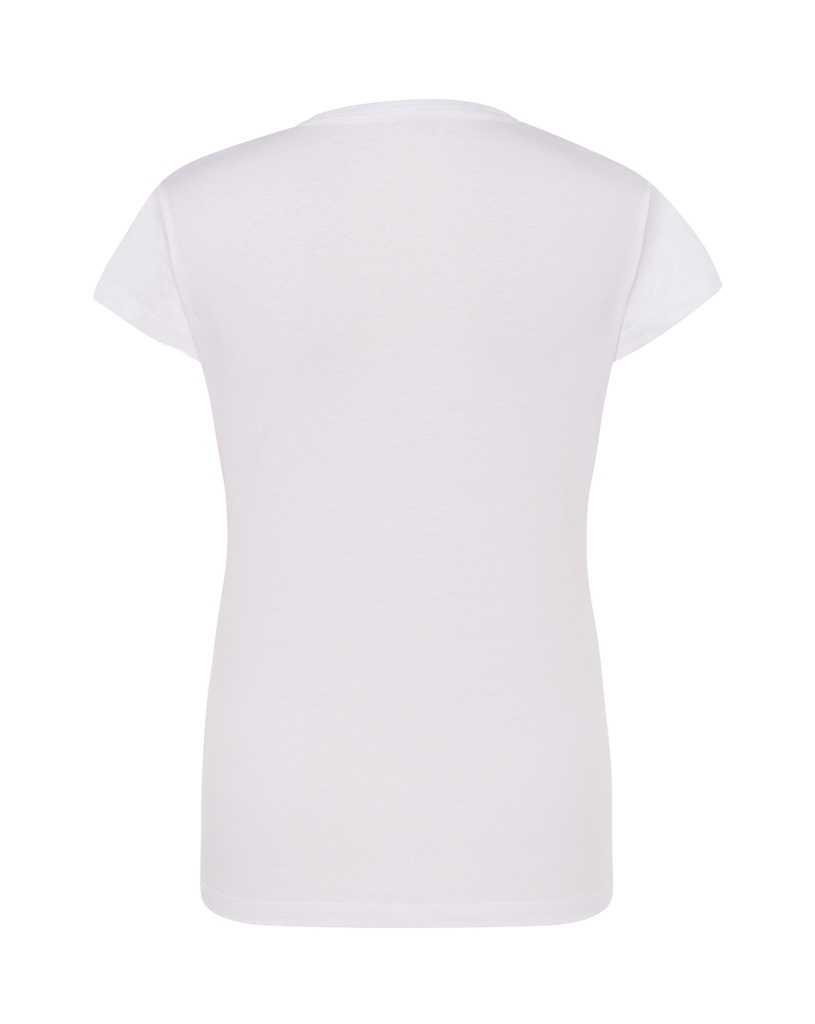 Damski t-shirt slim z krótkim rękawem - White