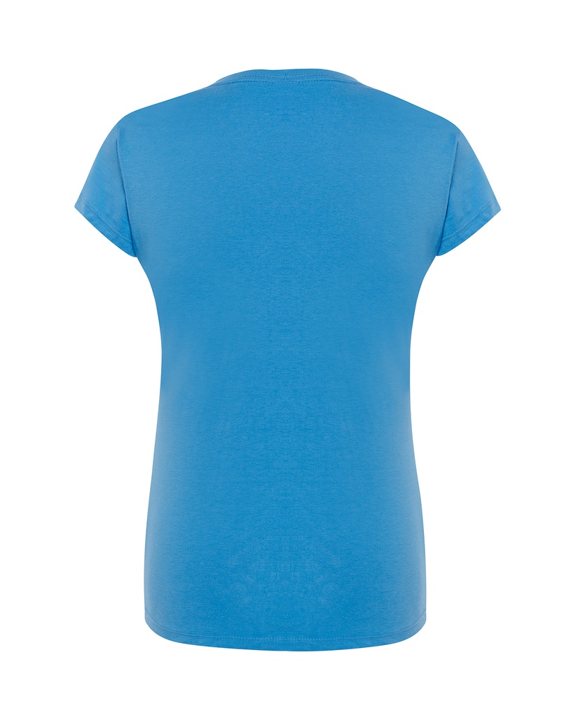 Damski t-shirt slim z krótkim rękawem - Azure