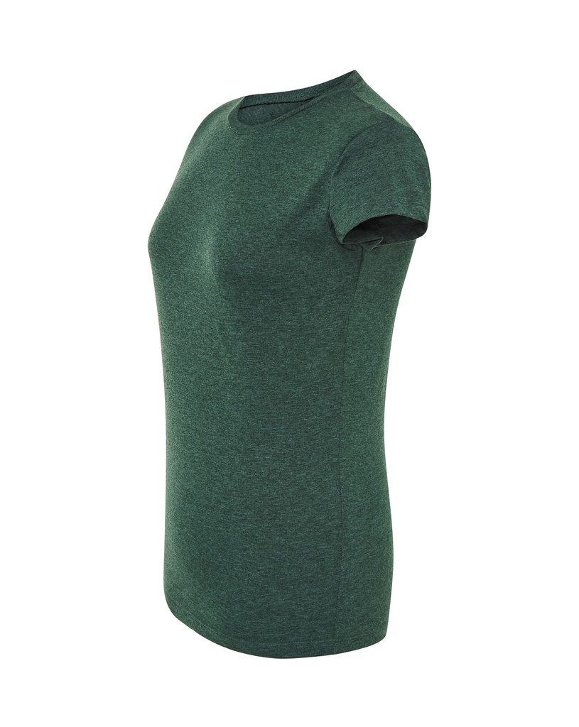 Damski t-shirt slim z krótkim rękawem - Bottle Green 