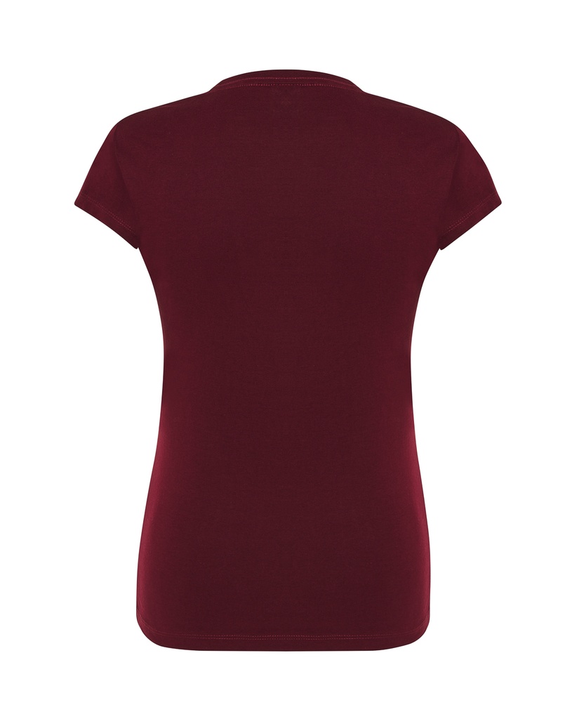 Damski t-shirt slim z krótkim rękawem - Burgundy