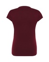 Damski t-shirt slim z krótkim rękawem - Burgundy