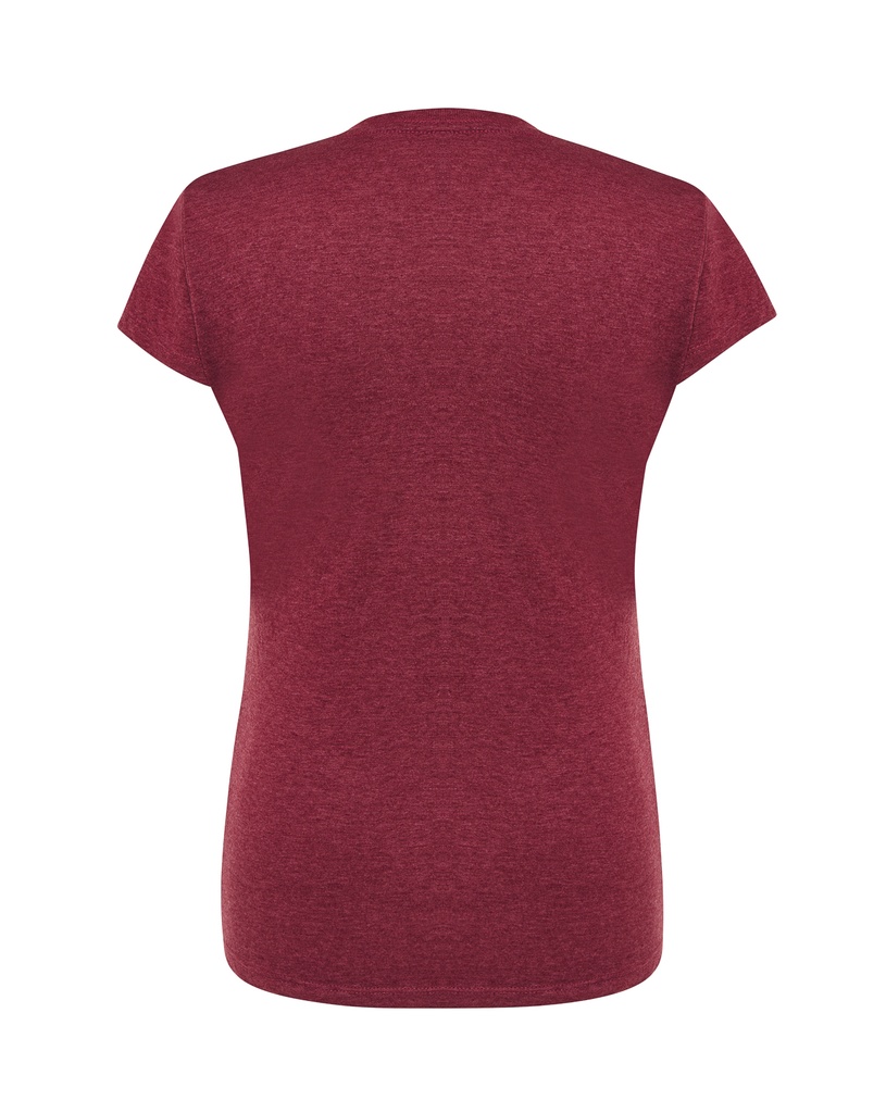 Damski t-shirt slim z krótkim rękawem - Burgundy Heather