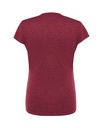 Damski t-shirt slim z krótkim rękawem - Burgundy Heather