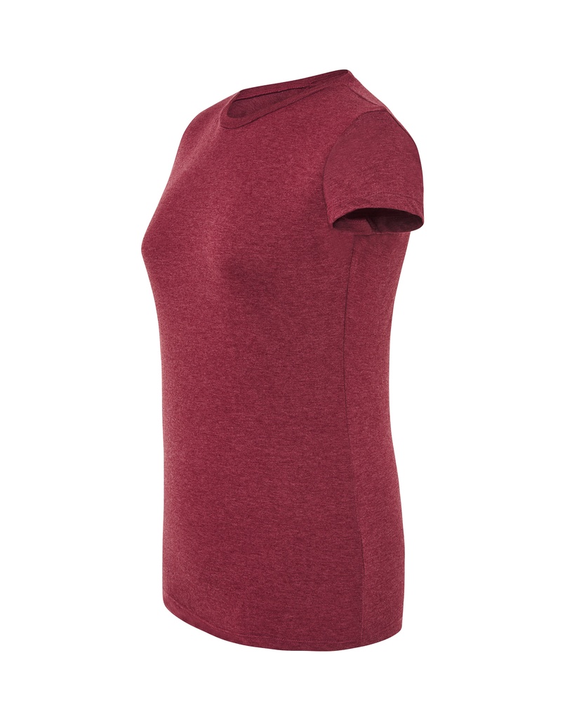 Damski t-shirt slim z krótkim rękawem - Burgundy Heather