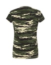 Damski t-shirt slim z krótkim rękawem - Camouflage