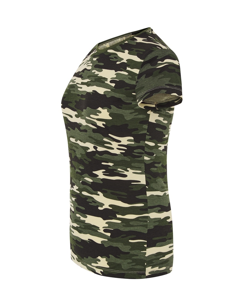 Damski t-shirt slim z krótkim rękawem - Camouflage