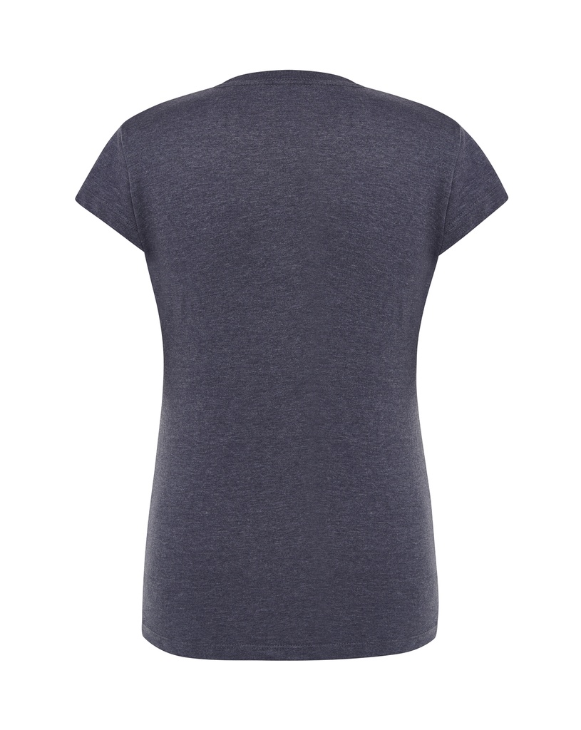 Damski t-shirt slim z krótkim rękawem - Denim Heather