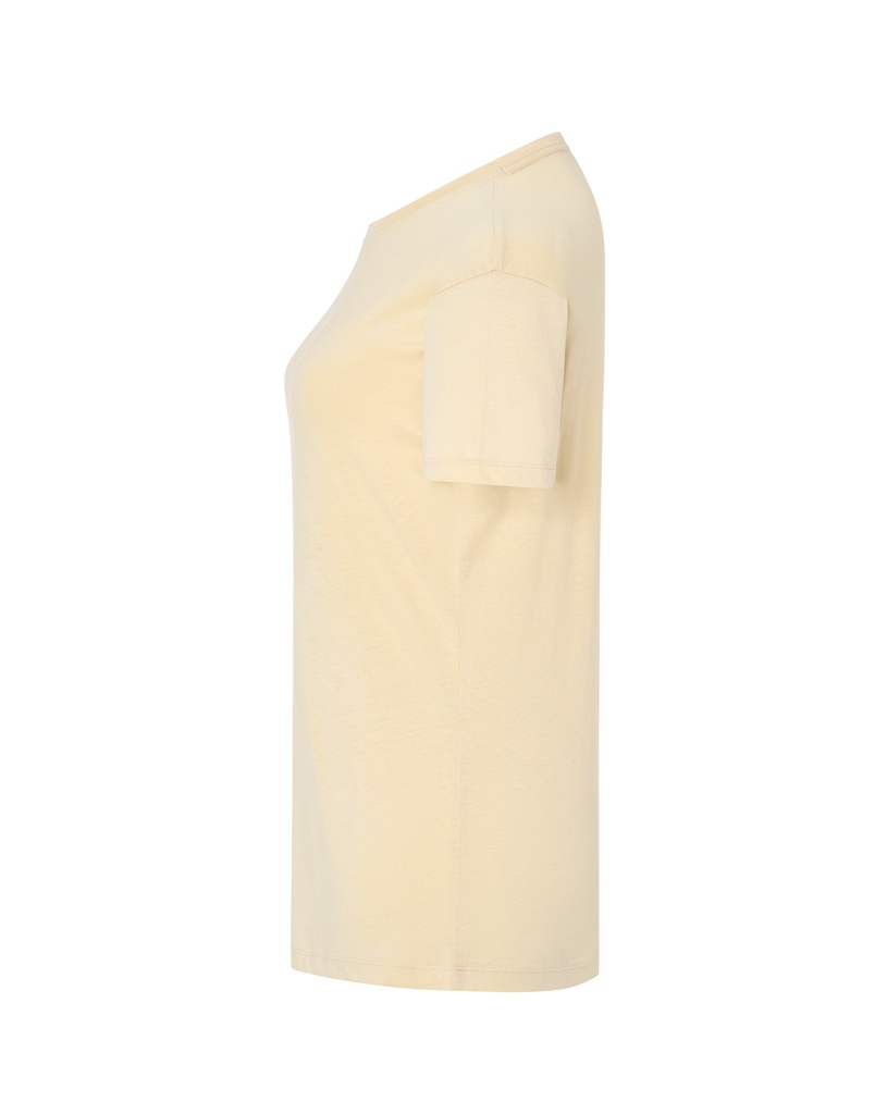 Damski t-shirt slim z krótkim rękawem - Buttercream