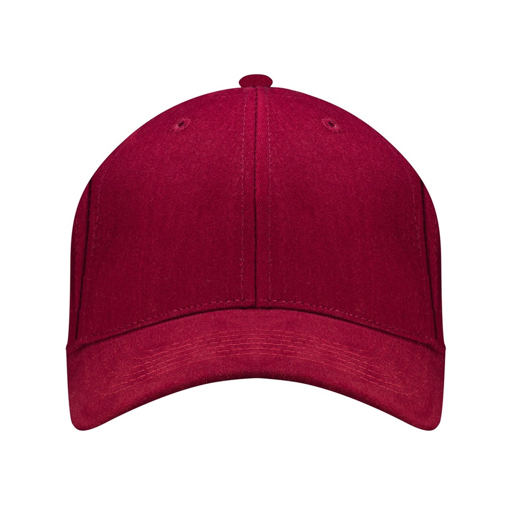 Czapka 6-panelowa z metalowym zapięciem - Burgundy