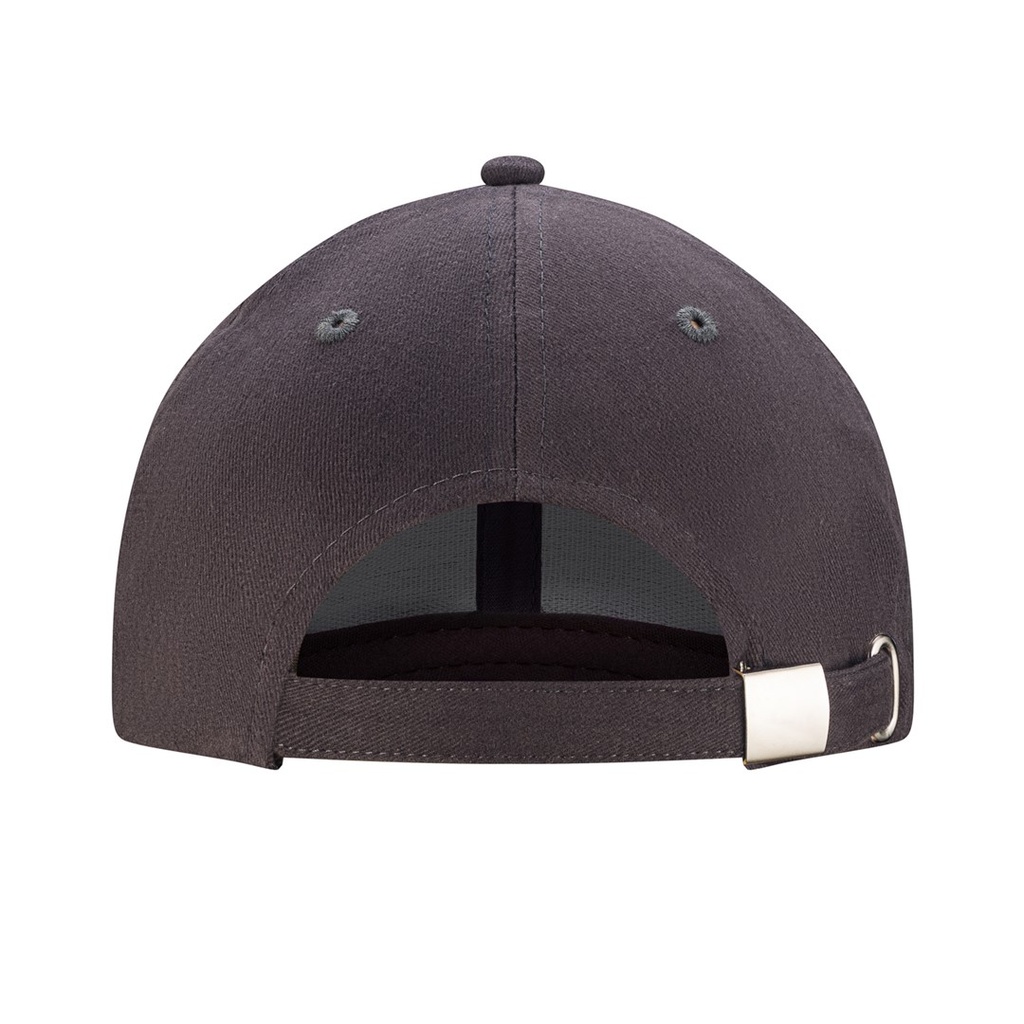 Czapka 6-panelowa z metalowym zapięciem - Ciemny grafit