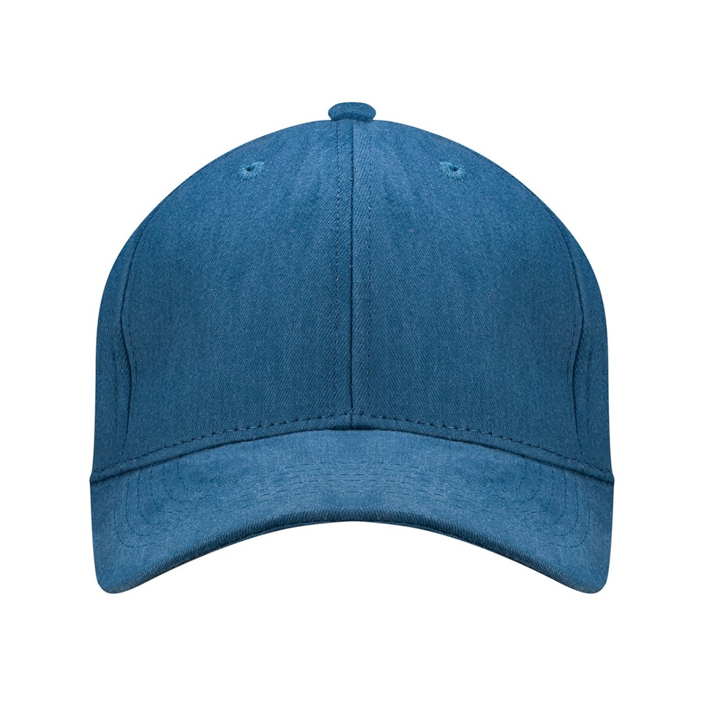 Czapka 6-panelowa z metalowym zapięciem - Jeans