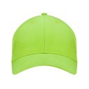 Czapka 6-panelowa z metalowym zapięciem - Lime