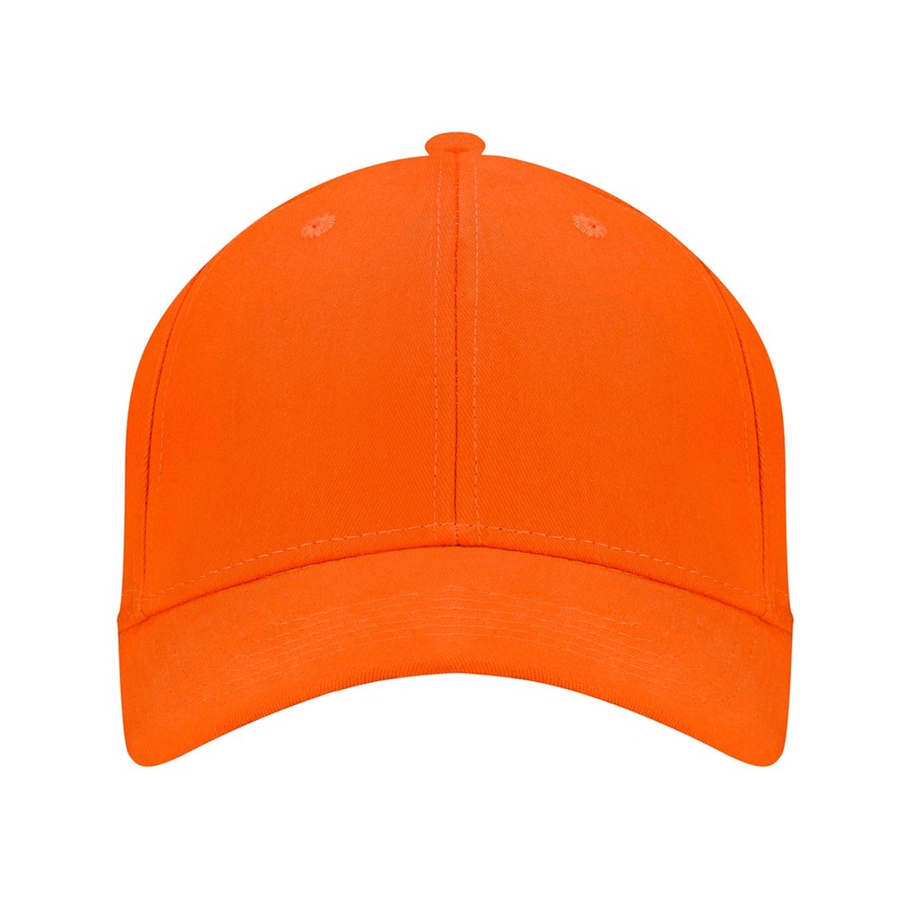 Czapka 6-panelowa z metalowym zapięciem - Orange