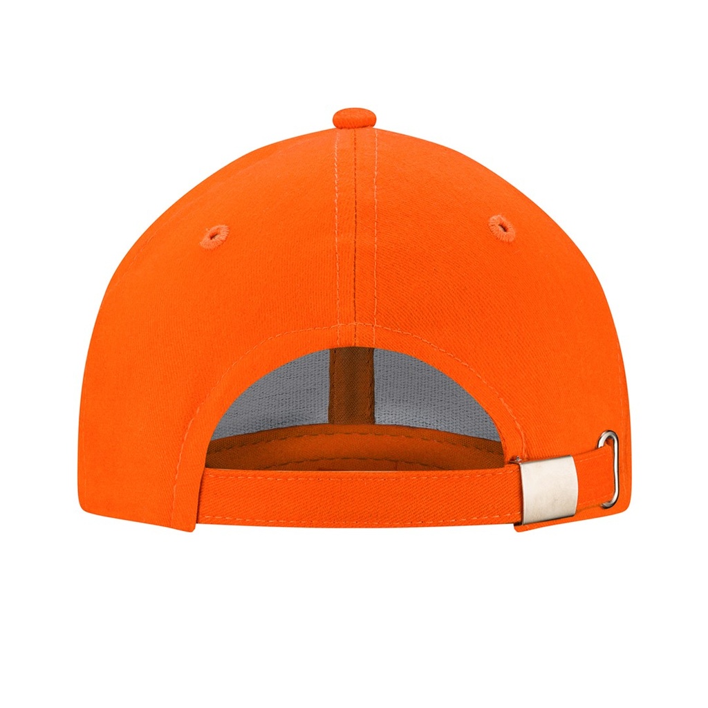 Czapka 6-panelowa z metalowym zapięciem - Orange