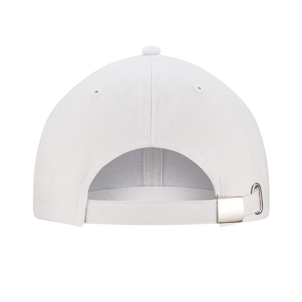 Czapka 6-panelowa z metalowym zapięciem - White