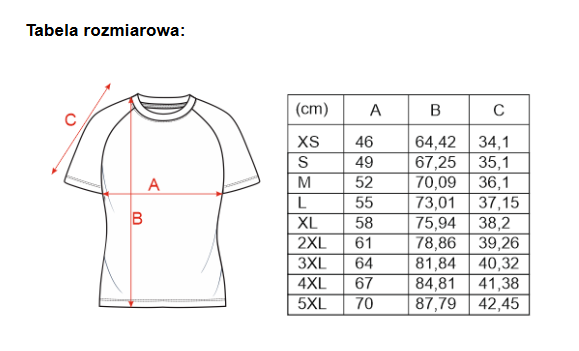 Koszulka sportowa Raglanowa męska - Biały