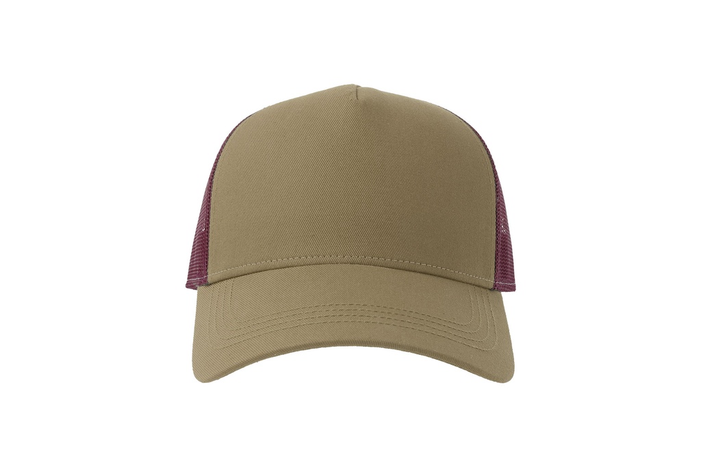 Czapka z daszkiem z recyklingu - Khaki & Burgundy