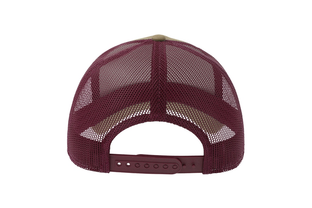 Czapka z daszkiem z recyklingu - Khaki & Burgundy