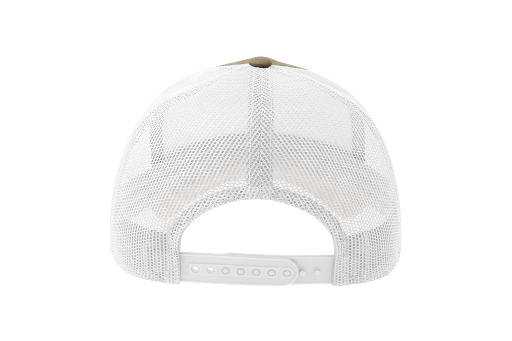 Czapka z daszkiem z recyklingu - Khaki & White