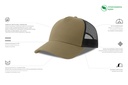 Czapka z daszkiem z recyklingu - Khaki & Black