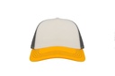Czapka 5-panelowa z siateczką - White & Gold & Dark Grey