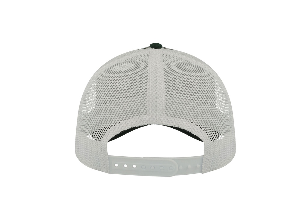 Czapka 5-panelowa z siateczką - Bottle Green & White