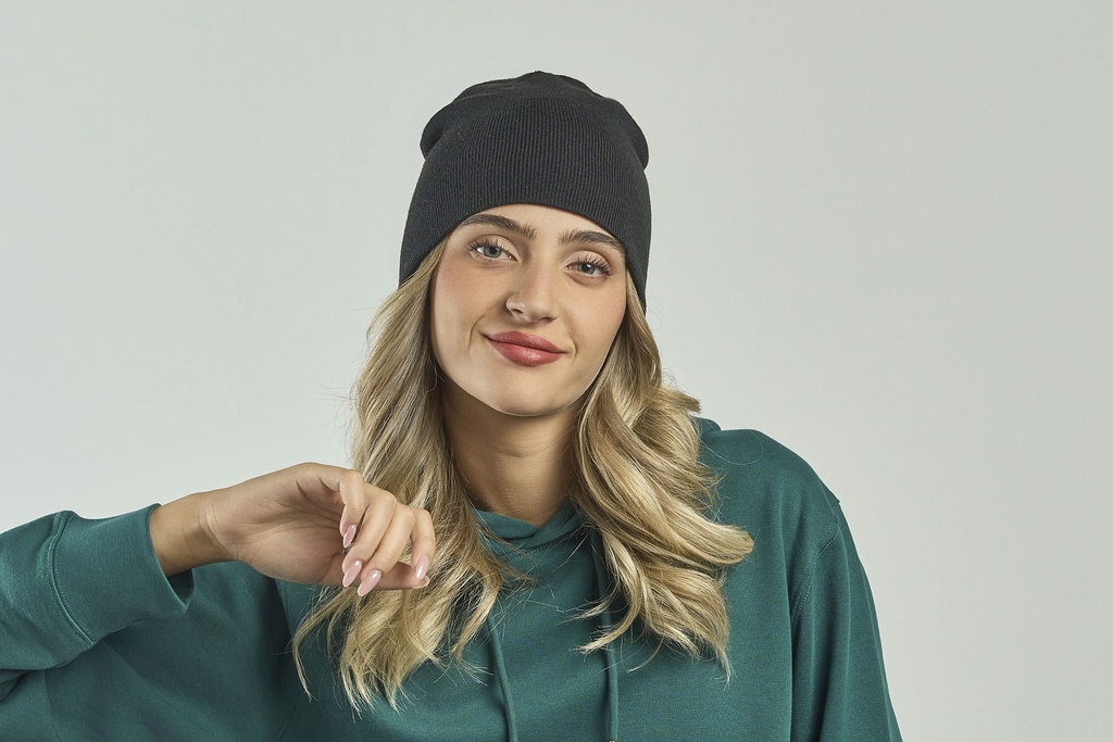 Czapka Beanie z Recyklingowanego Poliestru - Black