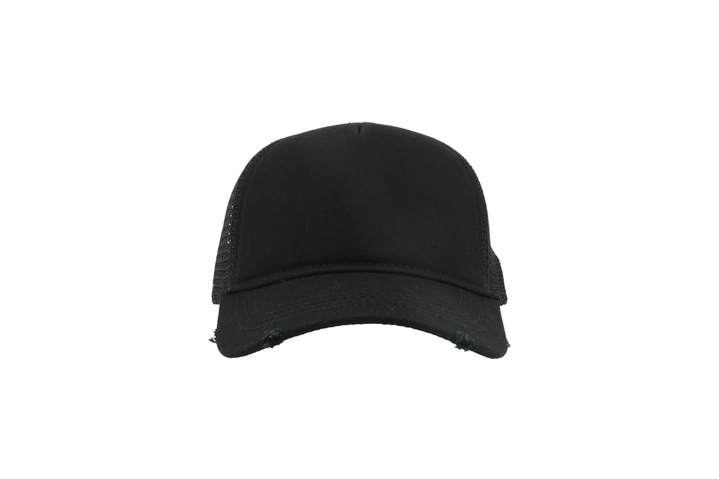 Czapka Snapback z Przetarciami - Black