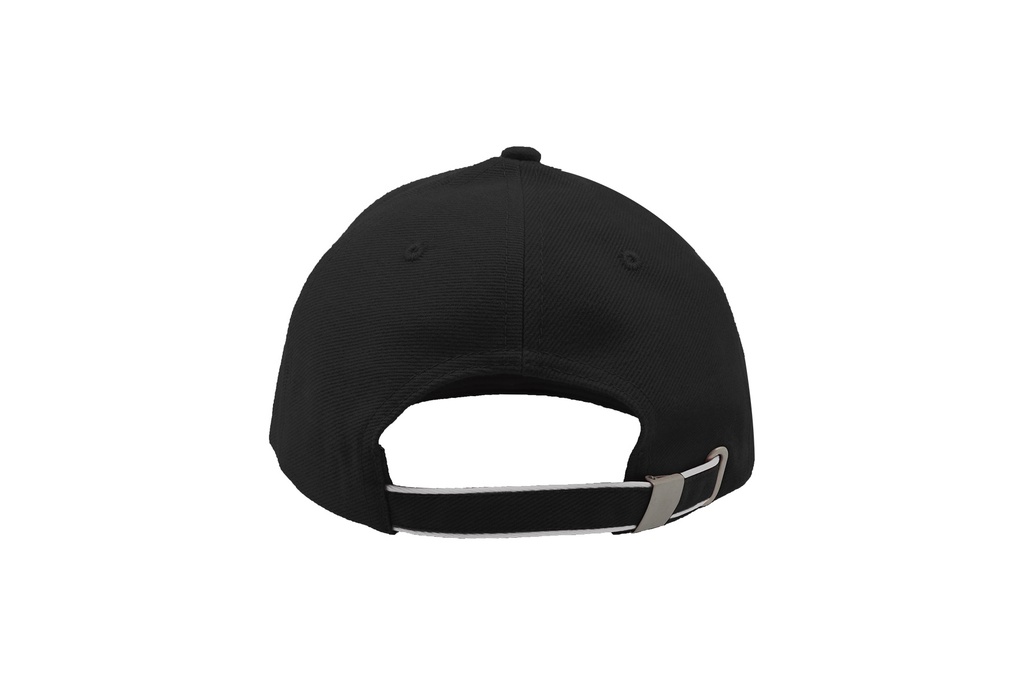 Czapka bawełniana 6-panelowa z kontrastowym daszkiem - Black & White & Grey