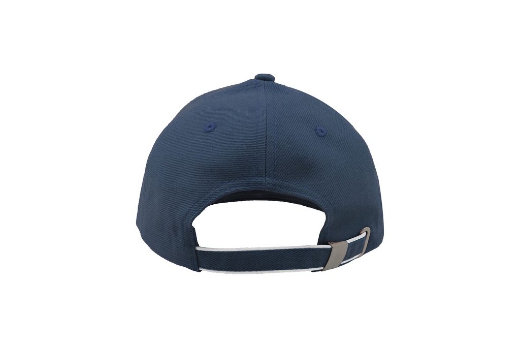 Czapka bawełniana 6-panelowa z kontrastowym daszkiem - Royal & White & Red