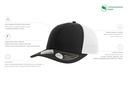 Czapka Trucker 5‑Panel z Recyklingu - Black & White