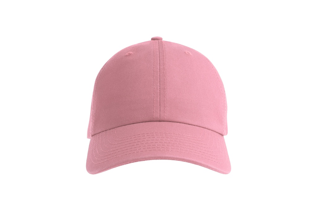 Czapka bawełniana 6-panelowa z klamrą - Pink