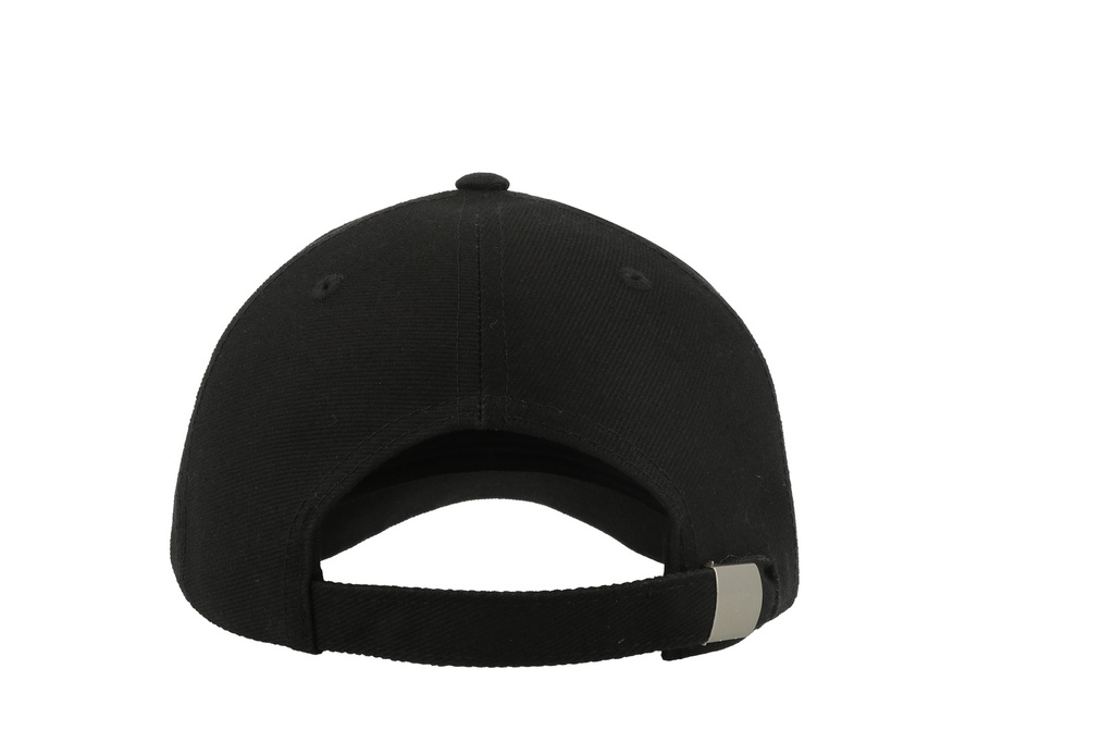 Czapka bawełniana 6-panelowa z klamrą - Black