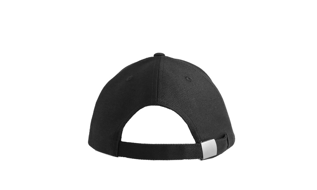 Czapka bawełniana 6-panelowa z klamrą - Black