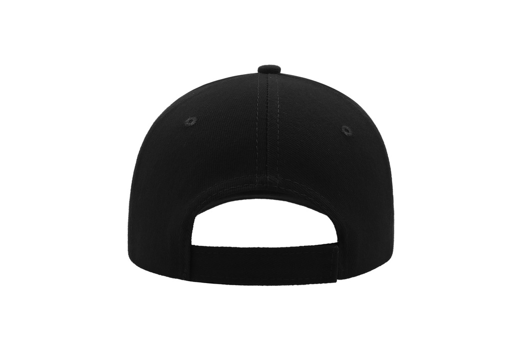 Czapka bawełniana 6-panelowa z rzepem - Black